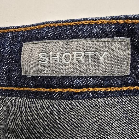 Women's Aeropostale Shorty Darkwash Distressed Denim Cuffed Jean Shorts | Size 2 - Picture 7 of 9